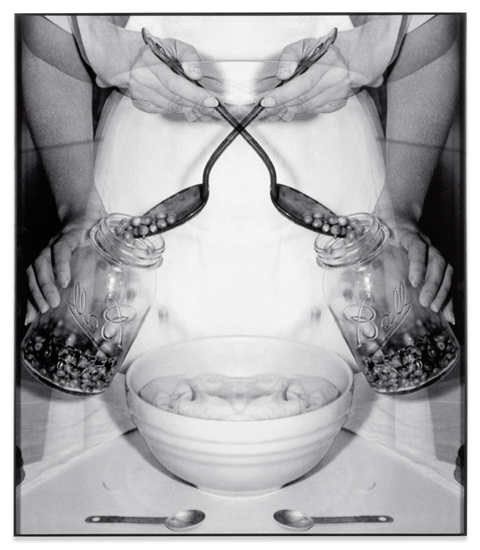 John Baldessari, Reverse/Repeat Series: Spoons, Peas, Jars, Etc., 2001
