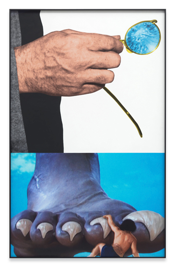 John Baldessari, Hands and/or Feet (Part Two): Eyeglasses (Broken)/Foot/Person, 2009
