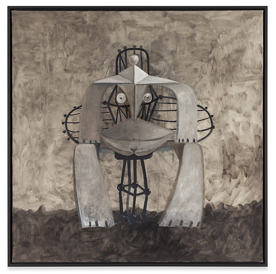 George Condo, Grey seated female composition, 1991
