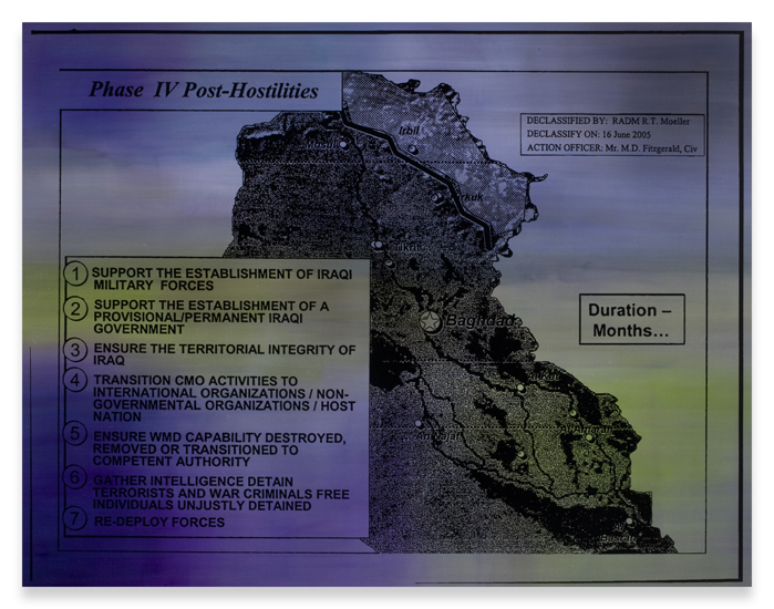 Jenny Holzer, Phase IV - Post-Hostilities purple, 2007
