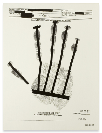 Jenny Holzer, Palm, Fingers & Fingertips 000394, 2007
