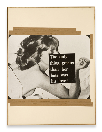 Astrid Klein, The only thing greater than her hate was his love, 1980
