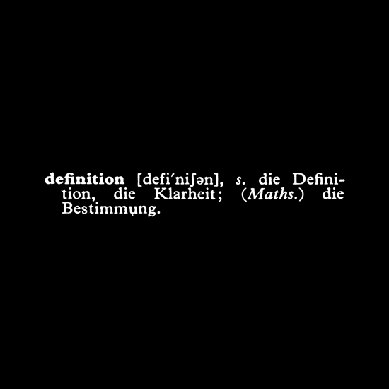 Joseph Kosuth, Titled [Art as Idea (as Idea)] [definition], 1967

