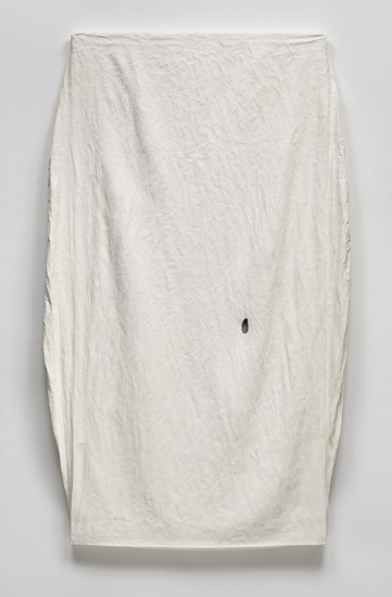 Analia Saban, Stretched Fitted Bed Sheet with Hole, 2012