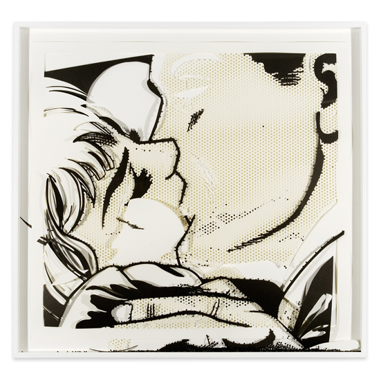 Analia Saban, Collapsed Drawing: "Kiss II"; (Roy Lichtenstein), 2007