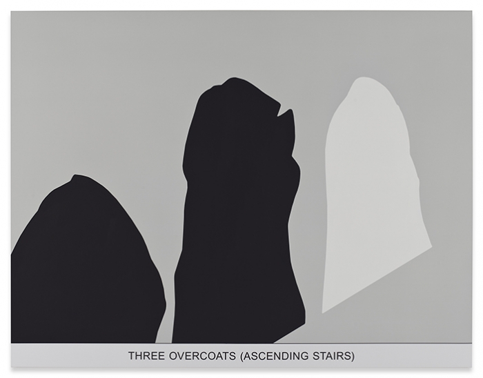 John Baldessari, Sediment: Three Overcoats (Ascending Stairs), 2010