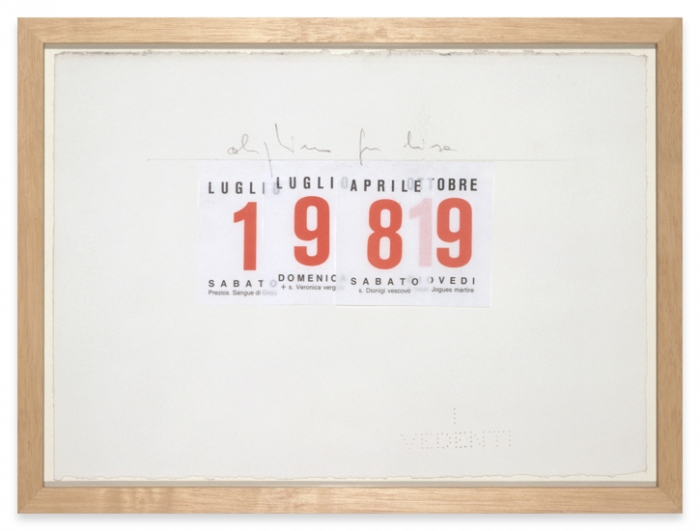 Alighiero Boetti, Calendari, 1989
