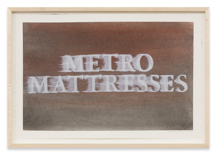 Ed Ruscha, Metro Mattresses (#2), 2015
