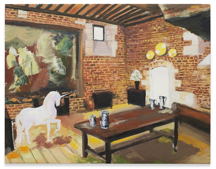 Karen Kilimnik, Leonardo Da Vinci's living room, Amboise 1500, 2014