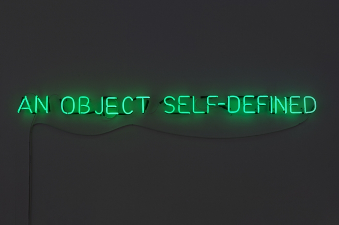 Joseph Kosuth, Self-defined object [green], 1966
