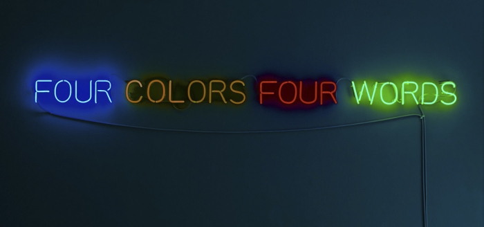 Joseph Kosuth, Four Colors Four Words, 1966
