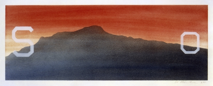 Ed Ruscha, Untitled #6 (S/O Mountain Silhouette)
