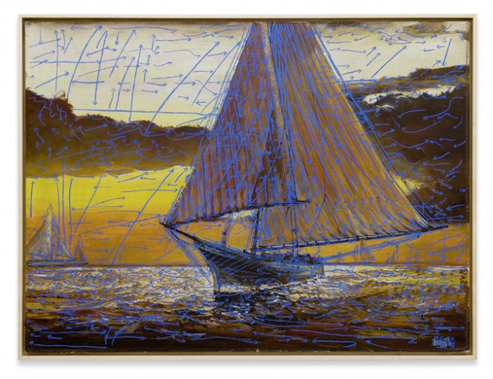 Analia Saban, Every Brushstroke has a Direction (Sail Boat), 2005
