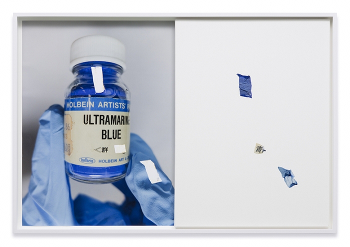 Analia Saban, Markings (from Ultramarine Blue, Holbein Artist Materials), 2016
