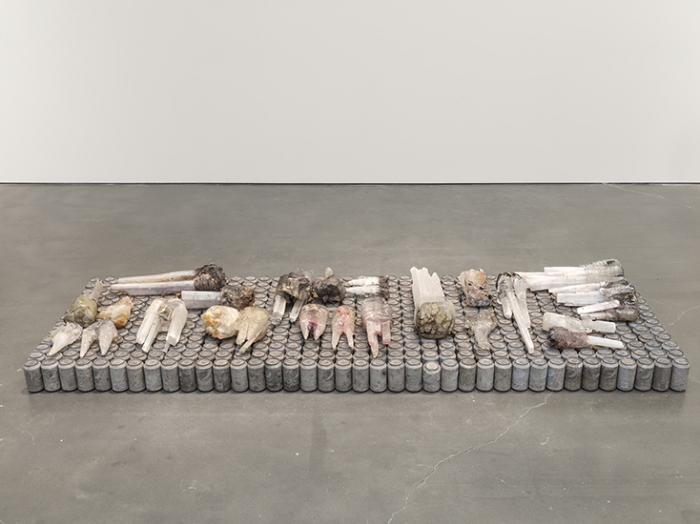 Kaari Upson, Teeth on Pepsi Plinth (rectangle), 2017
