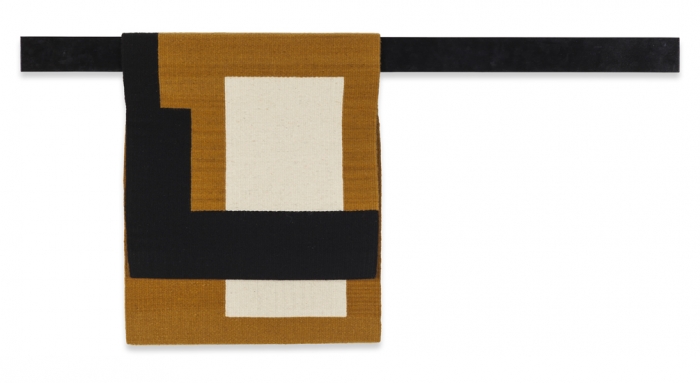 Andrea Zittel, Parallel Planar Panel (black, gold, off-white), 2014
