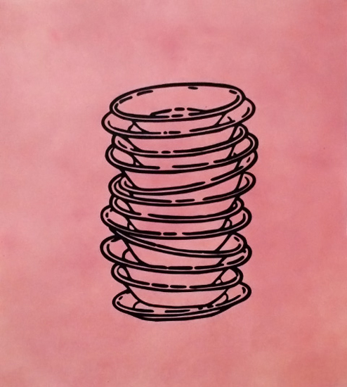 Robert Therrien, No title (stacked plates), 2009