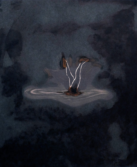 Robert Therrien, No title (drowning girl - burnt sienna), 2009