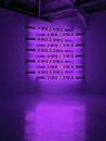 JENNY HOLZER, PURPLE CROSS (TEXT: BLUR BY HENRI COLE), 2004