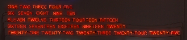 JOSEPH KOSUTH, FIVE FIVES (TO DONALD JUDD) [ORANGE], 1965