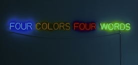 JOSEPH KOSUTH, FOUR COLORS FOUR WORDS, 1966