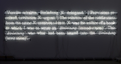 JOSEPH KOSUTH, THE SOLUTION OF THE RIDDLE (Z&N), 1987