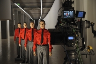 KRAFTWERK, 3-D VIDEO, DIE ROBOTER, KUNSTBAU 1, STDTISCHE GALERIE IM LENBACHHAUS, MUNICH, 2011