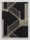 ANALIA SABAN, PLEATED INK, STAIRCASE WITH LANDING, 2017