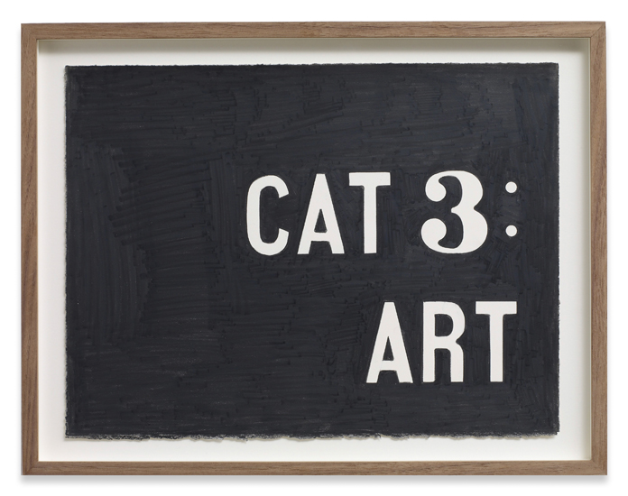 Marcel Van eeden, Untitiled (Cat 3: art), 2011