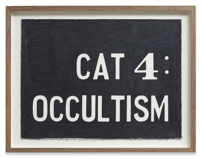 Marcel Van eeden, Untitiled (Cat 4: occultism), 2011

